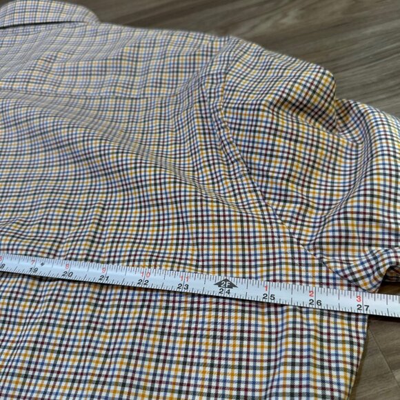 Peter Millar Quinby Cotton-Blend Sport Shirt in Multi Yellow Crown-Lite Mens XL - Picture 8 of 9